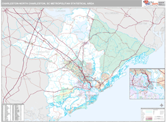 Charleston-North Charleston Metro Area Digital Map Premium Style